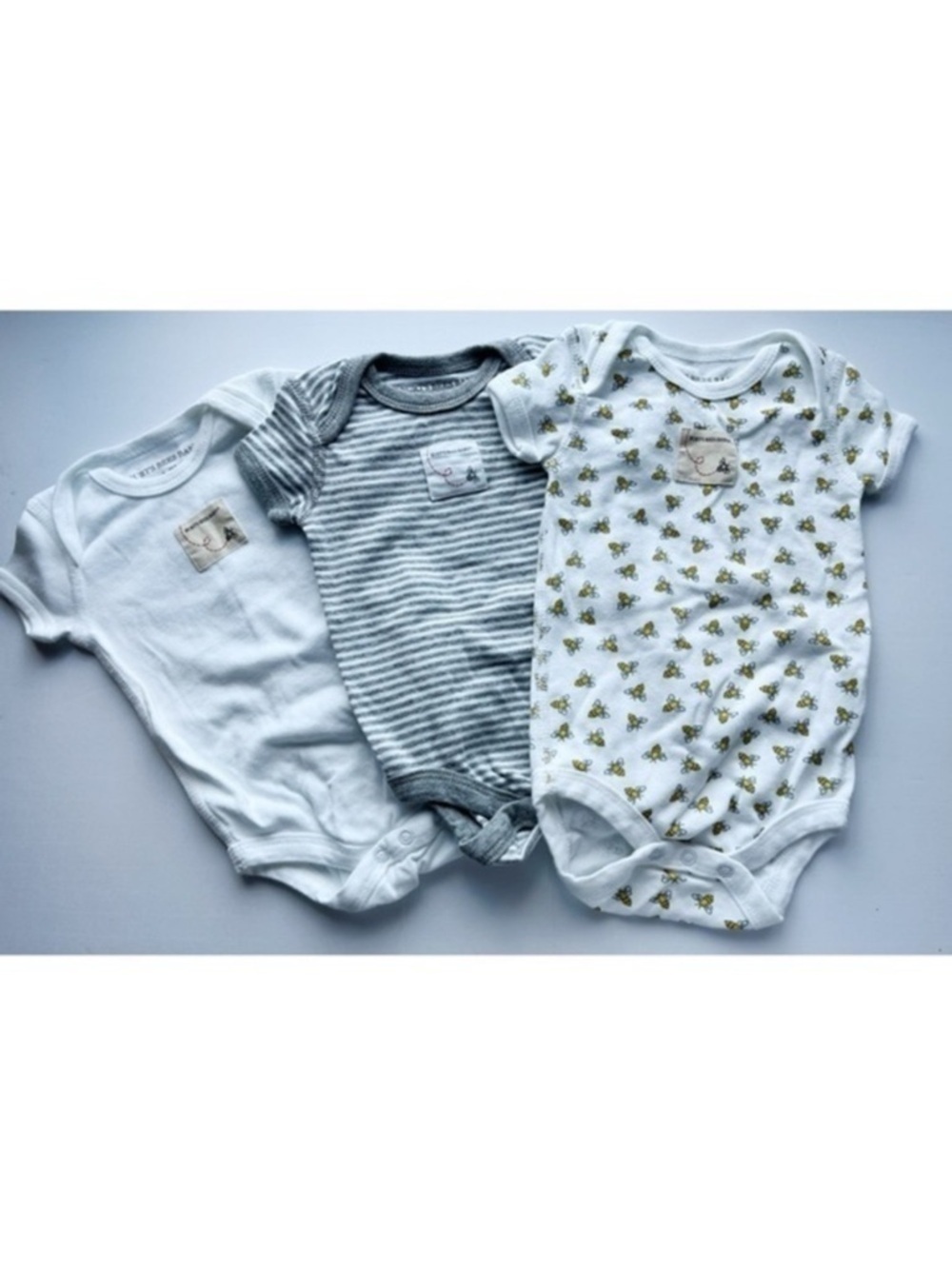 Burts Bees • 3 Piece Bundle Baby Bodysuit Onesies